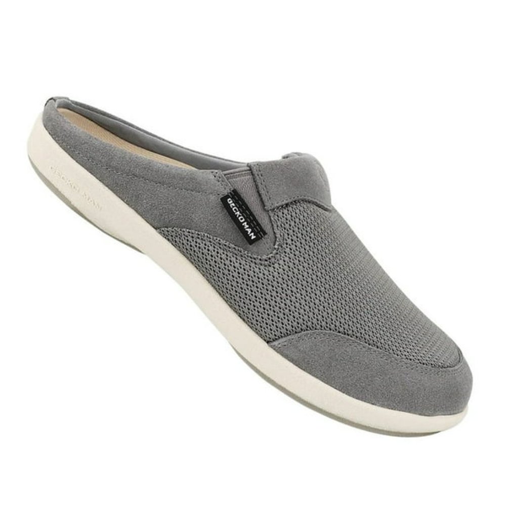 GeckoMan Men's Mesh Arch Support Slipper Loafers -Grey-III